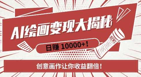 AI梦境绘画致富秘籍，复制粘贴，新手也能快速掌握，创意画作让你收益翻倍篙茗网-专注分享网络创业项目落地实操课程 – 全网首发_高质量创业项目输出篙茗网